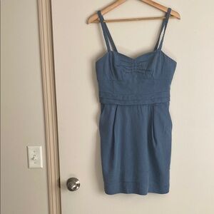 Wilfred Blue Spaghetti Strap Mini Dress for Cocktail